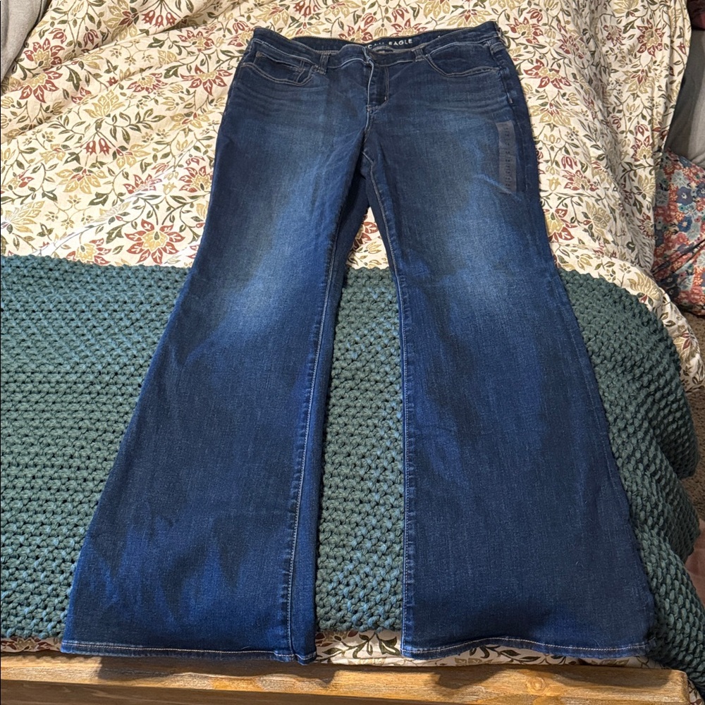 American Eagle Outfitters Dark Blue Flare Jeans